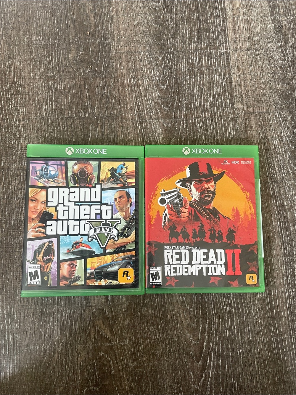 Lot of 2 XBox One Games. GTA and Red Dead Redemption. Manuals included
